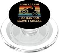 I Don't Crash I Do Random Gravity Checks Divertente Motocross PopSockets PopGrip per MagSafe