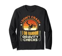 I Don't Crash I Do Random Gravity Divertente Mountain Bike Amante Maglia a Manica