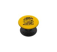 I Don't Crash I Stop With Style - Bicicletta divertente PopSockets PopGrip Adesivo