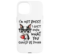 I Don't Do Mornings Grumpy Dog Coffee Custodia per iPhone 15