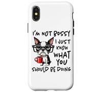 I Don't Do Mornings Grumpy Dog Coffee Custodia per iPhone X/XS