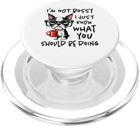 I Don't Do Mornings Grumpy Dog Coffee PopSockets PopGrip per MagSafe