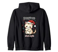 I Don't Do Silent Nights - Divertente Gatto Natalizio Felpa con Cappuccio