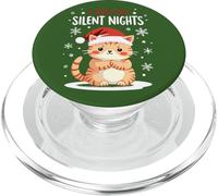 I Don't Do Silent Nights - Divertente gatto natalizio PopSockets PopGrip per MagSafe