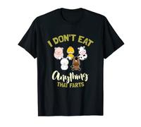 I Don't Eat Anything that Farts Funny Vegan Vegetarian Maglietta