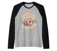 I Don't Eat Anything That Farts Vegano Vegetariano --- Maglia con Maniche Raglan