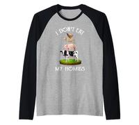 I Don't Eat My Homies Vegetarian Funny Vegans Animal Maglia con Maniche Raglan