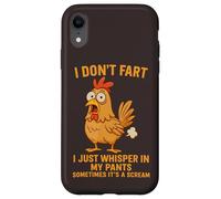 I Don't Fart I Just Whisper in My Pants Divertente Gallo Umorismo Custodia per iPhone XR