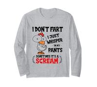 I Don't Fart I Just Whisper in My Pants Divertente Pollo Detto Maglia a Manica