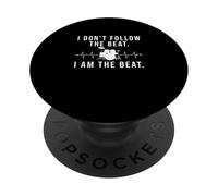 I Don't Follow The Beat I Am The Beat Un batterista PopSockets PopGrip Adesivo