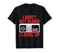 I Don't Get Older I Level Up Birthday Gamer Tee Funny Gaming Maglietta