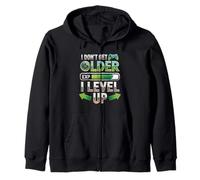 I Dont Get Older I Level Up Video Game Gaming Gamer Compleanno Felpa con Cappuccio