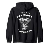 I Don't Get Older I Upgrade - Motorcycle Engine Graphic Felpa con Cappuccio