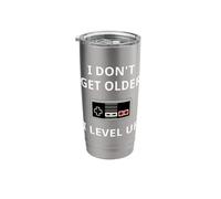 I Don't Get Older Level Up Videogiochi Gaming Bicchiere termico in acciaio inox doppia parete