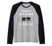 I Don't Get Older Level Up Videogiochi Gaming Maglia con Maniche Raglan