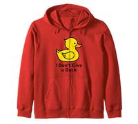 I Don't Give a Duck, Cool Yellow Duck Illustration Graphic Felpa con Cappuccio