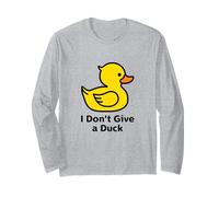 I Don't Give a Duck, Cool Yellow Duck Illustration Graphic Maglia a Manica