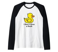 I Don't Give a Duck, Cool Yellow Duck Illustration Graphic Maglia con Maniche Raglan