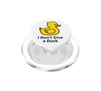 I Don't Give a Duck, Cool Yellow Duck Illustration Graphic PopSockets PopGrip per MagSafe