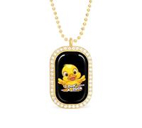 I Don't Give A Duck divertente collana da donna regolabile con ciondolo a catena per viaggi e feste, Misura unica, Metallo