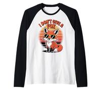 I Don't Give a Fox - Divertente gioco di parole con animali sarcastici Maglia con Maniche Raglan