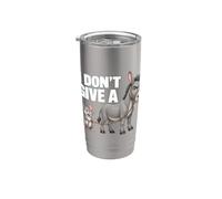I Don't Give a Rats Ass Mouse Donkey Funny Sarcastic Animal Bicchiere termico in acciaio inox doppia parete