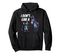 I Don't Give A Rats Ass Rat Asino Divertente Sarcastico Felpa con Cappuccio