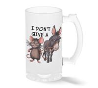 I Don't Give a Rat's Ass - Sarcastic Quote Trasparente tazza di birra Stein 0.5L