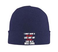 I Don't Have A Bucket List But My Fucket List Is A Mile Long Uomo Donna Beanie Cappello Leggero Berretto Invernale Comodo Berretto Beanie in Maglia per Corsa Sci Ciclismo