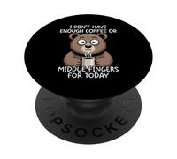 I Don't Have Enough Coffee Or Middle Fingers For Today PopSockets PopGrip Adesivo