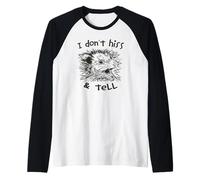 I Don't HISS & TLL Funny Urlando Opossum Opossum Cats Meme Maglia con Maniche Raglan