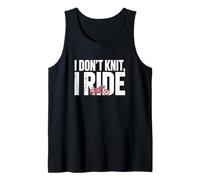 I Don't Knit I Ride Motorcycle Biker Freedom Canotta