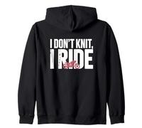 I Don't Knit I Ride Motorcycle Biker Freedom Felpa con Cappuccio