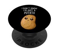 I Don't Know I'm Just A Potato Funny Kawaii Potato Saying PopSockets PopGrip Adesivo