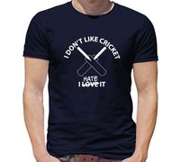 I Don't Like Cricket I Hate It - Maglietta Uomo - Cotone 100% Manica Corta