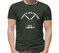 I Don't Like Cricket I Hate It - Maglietta Uomo - Cotone 100% Manica Corta