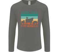 I Don'T Mangiare il Mio Homies Divertente Vegano Vegetariano Uomo Lungo T-Shirt