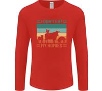 I Don'T Mangiare il Mio Homies Divertente Vegano Vegetariano Uomo Lungo T-Shirt