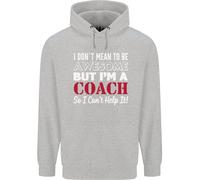 I Don'T Mean A But Im A Coach Rugby Footy Bambini Felpa con Cappuccio