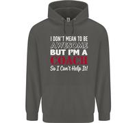 I Don'T Mean A But Im A Coach Rugby Footy Bambini Felpa con Cappuccio