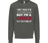 I Don'T Mean A But Im A Coach Rugby Footy Bambini Felpa Maglione