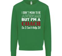 I Don'T Mean A But Im A Coach Rugby Footy Bambini Felpa Maglione