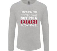 I Don'T Mean A But Im A Coach Rugby Footy Uomo Maniche