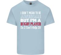 I Don'T Mean To Be A Rugby Player Divertente T-Shirt Ragazzi Ragazze