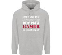 I Don'T Mean To Be But Im A Gamer Gioco Bambini Felpa con Cappuccio