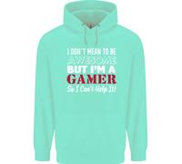 I Don'T Mean To Be But Im A Gamer Gioco Bambini Felpa con Cappuccio