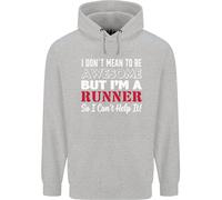 I Don'T Mean To Be But Im Corridore Corsa Bambini Felpa con Cappuccio