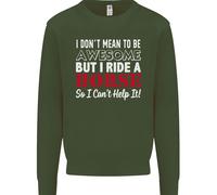 I Don'T Mean To Be I Ride Un Equitazione Uomo Felpa Maglione