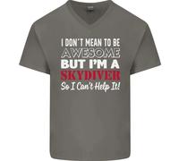 I Don'T Mean To Be Im A Paracadutismo Caduta Libera Uomo V-Neck Cotone T-Shirt