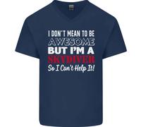 I Don'T Mean To Be Im A Paracadutismo Caduta Libera Uomo V-Neck Cotone T-Shirt